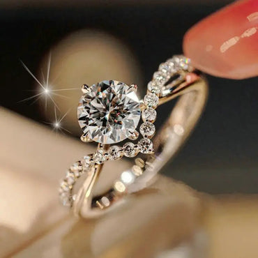 European And American Zircon Couple Ring AMI Cart