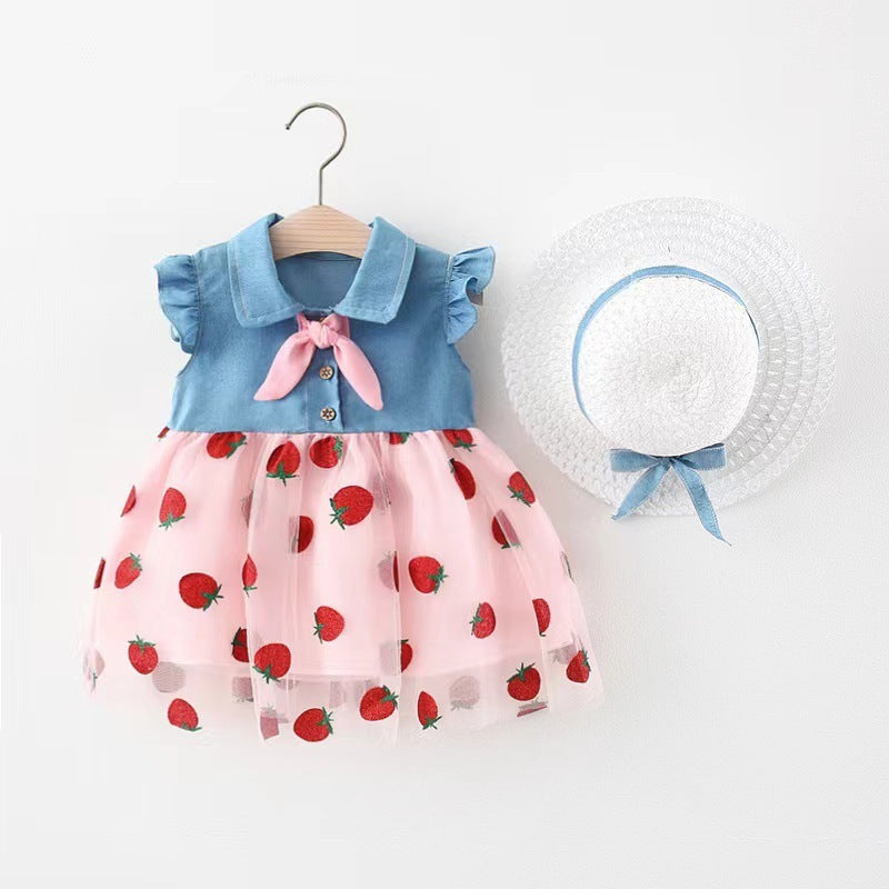 Fashion Girls Dress Streamer Denim