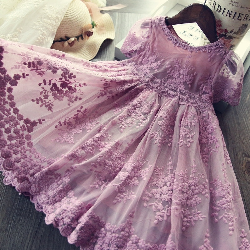 Children's Skirt Lace Long-sleeved Girls