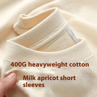 Plus Size Cotton Men's Blank T-Shirt White Oversized