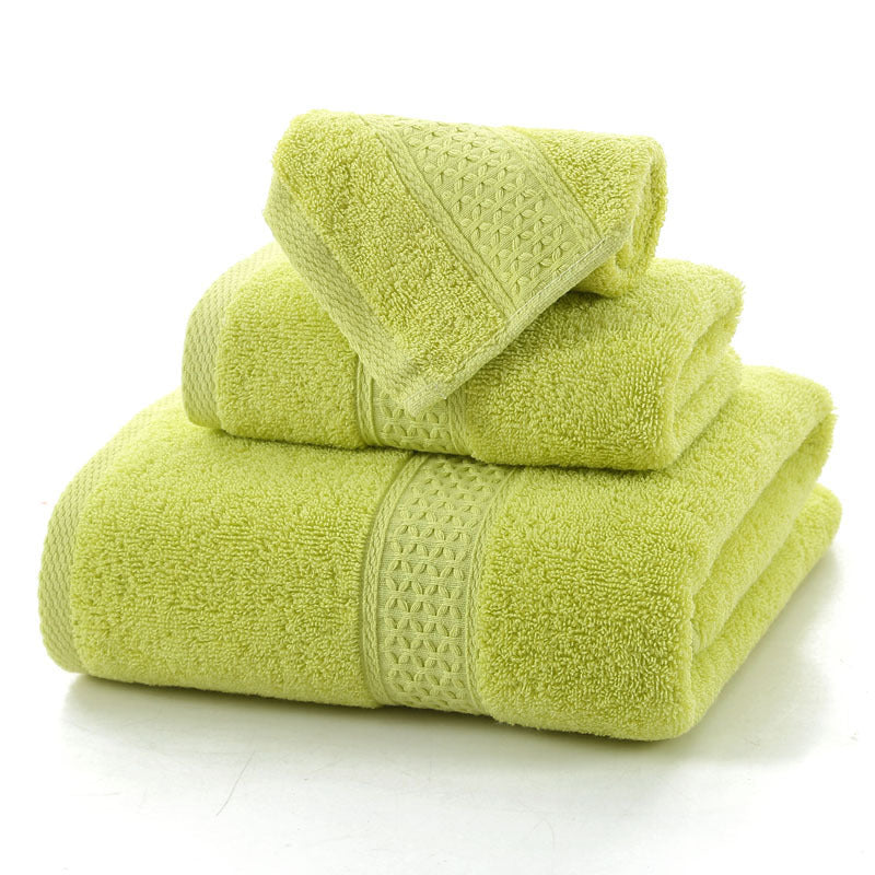 Long-staple Cotton Three-piece Set Towels Square Scarf