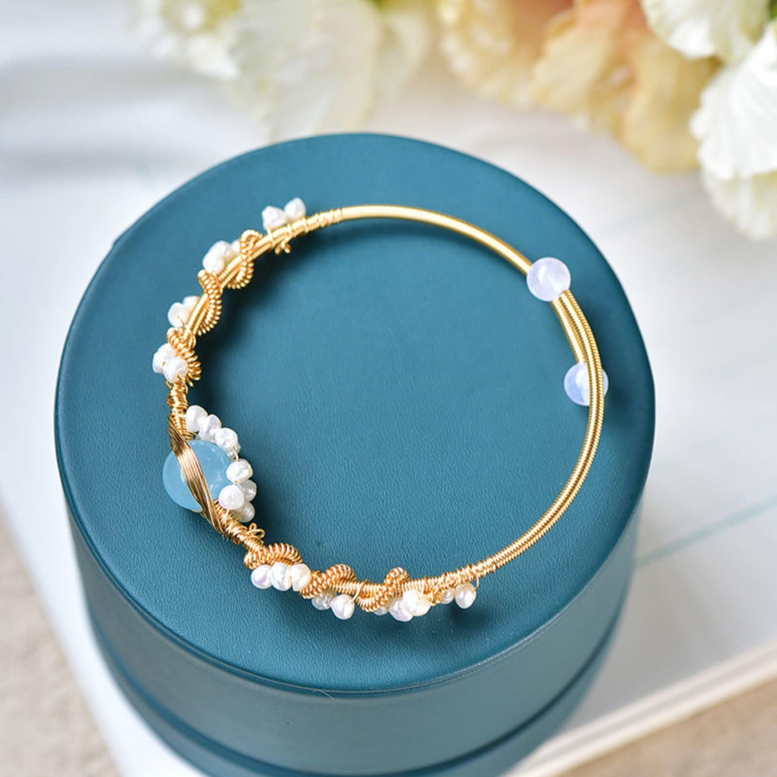Pearl Bracelets For Women Gold Plating Pearl Bracelet Gold Wire