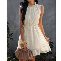 Women's Casual Chiffon Lace Jacquard Dress