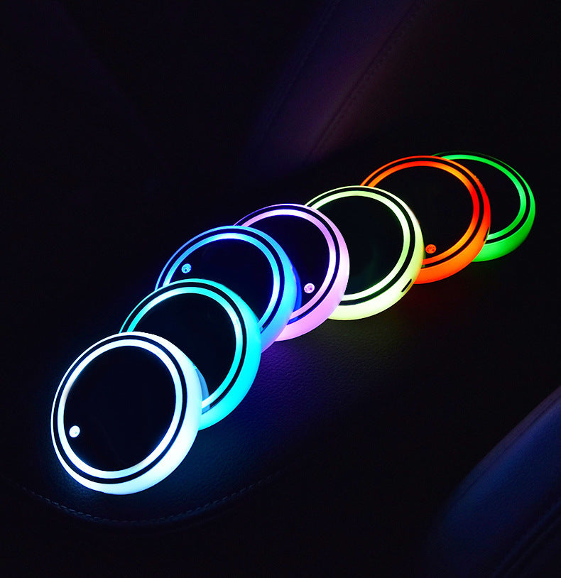Colorful Cup Holder LED Light-up Coaster Solar