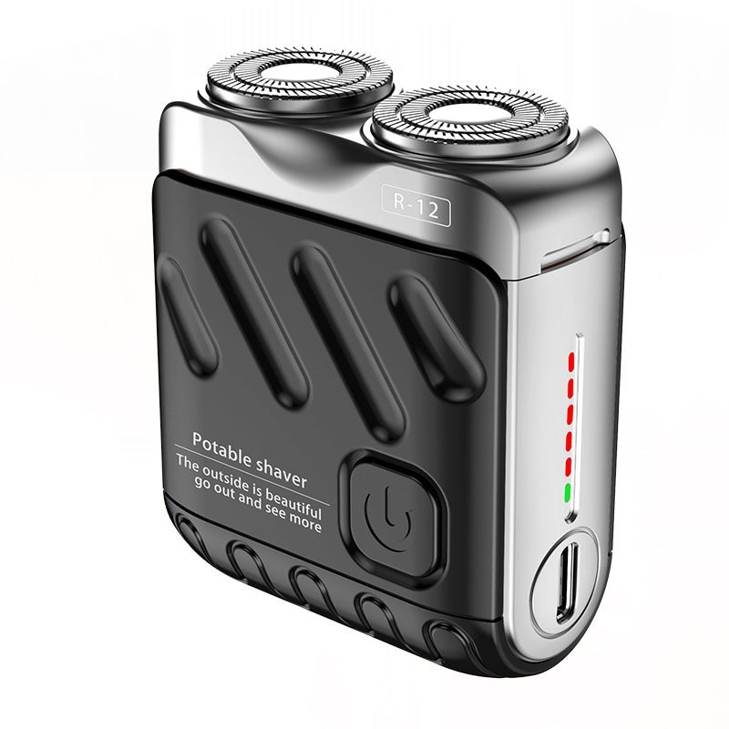 Rotary Dual Ring Electric Shaver Men Travel Mini Shave