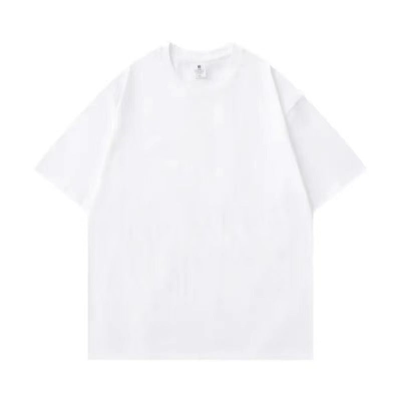 Plus Size Cotton Men's Blank T-Shirt White Oversized