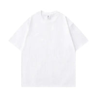 Plus Size Cotton Men's Blank T-Shirt White Oversized