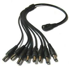 5.5mm DC Power Splitter Cable - 1 to 8 Way Connector