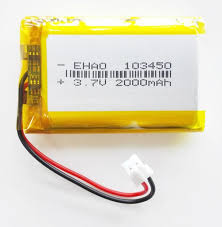 2000mAh Rechargeable Lithium Polymer Battery 3.7V