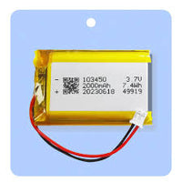 2000mAh Rechargeable Lithium Polymer Battery 3.7V
