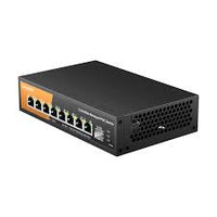 KeepLiNK 10 端口千兆以太网交换机，带 8 个 PoE 端口和 2 个以太网 RJ45 铜上行链路即插即用