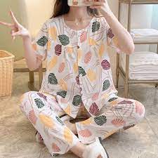 K-style Women's Summer Pajamas Two-Piece Set