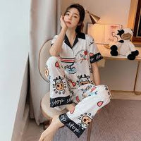 K-style Women's Summer Pajamas Two-Piece Set
