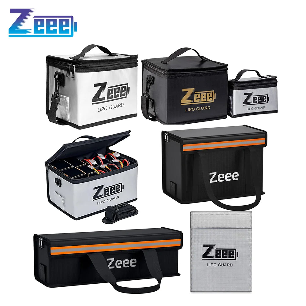 Zeee Lipo Safe Bag Ebike Battery Fireproof Bag Large Capacity for Storage Charging Battery Explosionproof Safe Guard Bag RC Part - Chic Cart 