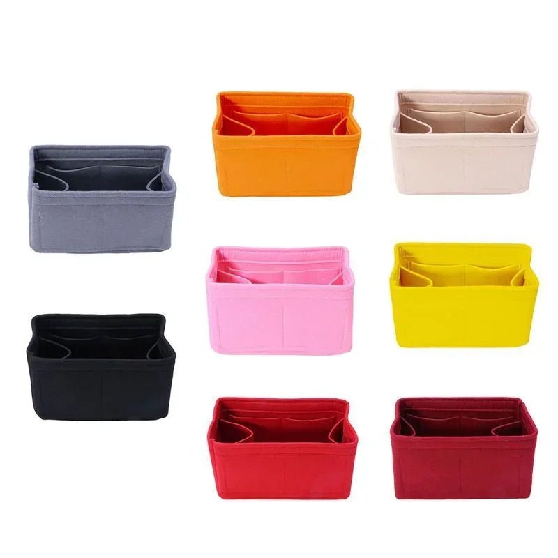 Felt Insert Bag Makeup Bag Interior Handbag Portable Storage Tote Bags Travel Cosmetic Organizer Pouch Bags for Women - Chic Cart