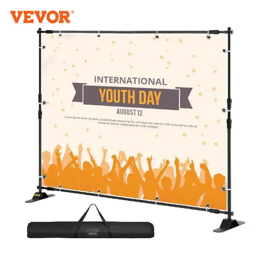 VEVOR 3x2,4 M Hintergrundständer, verstellbarer Teleskop-Hintergrund-Bannerständer für Fototermin, Video, Hochzeit, Event, Party 