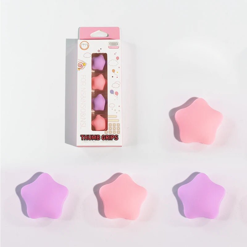 Stars Ghost Transparent Glitter Joystick Silicone Thumb Stick Grip Cap For Nintendo Switch Oled NS Lite Joy - con Bling Soft Cover - Chic Cart
