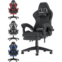 Gaming Chair with Footrest Gamer Chairs Ergonomic with Lumbar Cushion Headrest Gaming Chair Height Adjustable Computer Chair - Chic Cart 