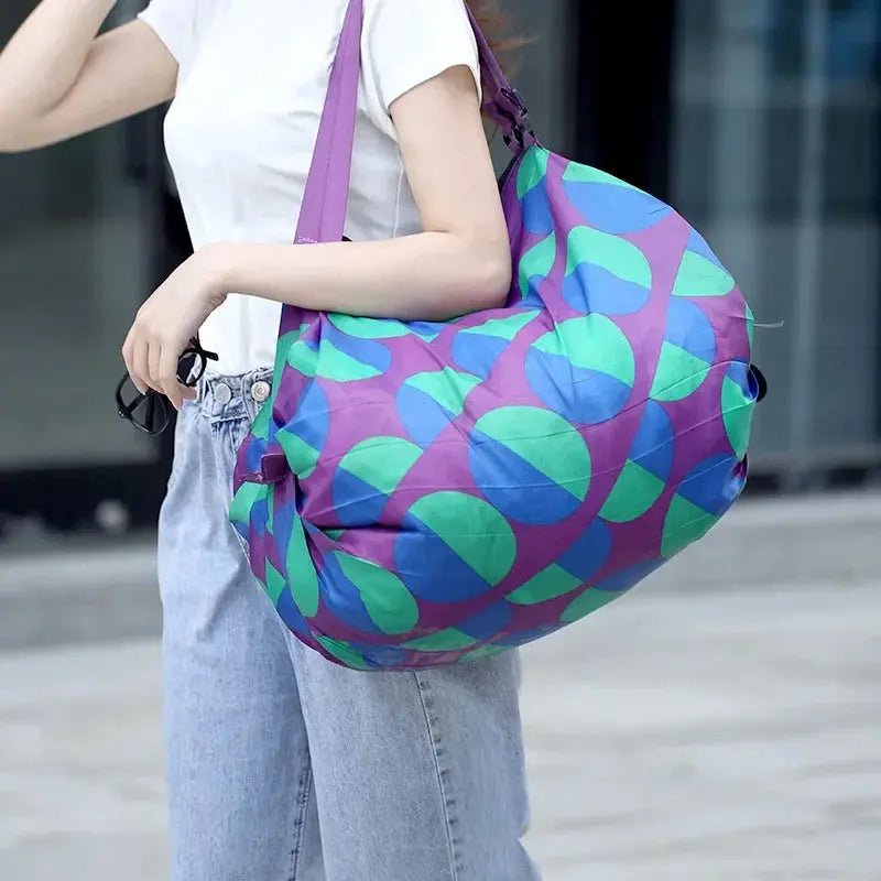 Large Capacity Foldable Shopping Bag Eco - friendly Waterproof Storage Bag Portable Handbag Reusable Travel Bags Eco - Friendly Bags - Chic Cart