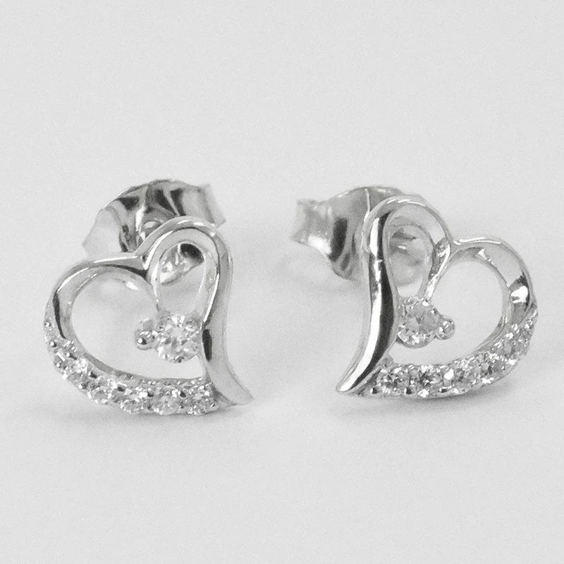 Huitan Fashion Versatile Dazzling Circle Stud Earrings with Crystal Cubic Zirconia Minimalist Earrings for Teens Women's Jewelry - Chic Cart
