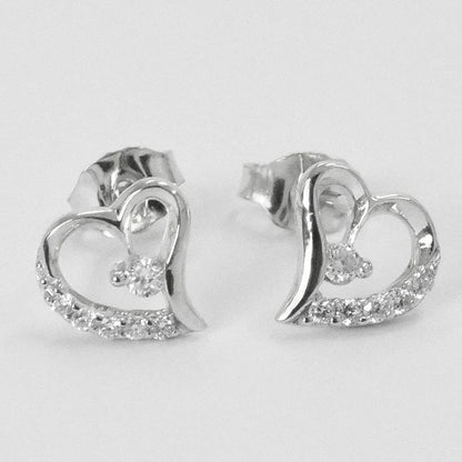 Huitan Fashion Versatile Dazzling Circle Stud Earrings with Crystal Cubic Zirconia Minimalist Earrings for Teens Women's Jewelry - Chic Cart