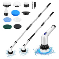 DayPlus Cordless Electric Cleaning Brush 10-in-1 Multifunctional Spin Scrubber Kitchen Bathroom Cleaning Brush Rotary Cleaner - Chic Cart 
