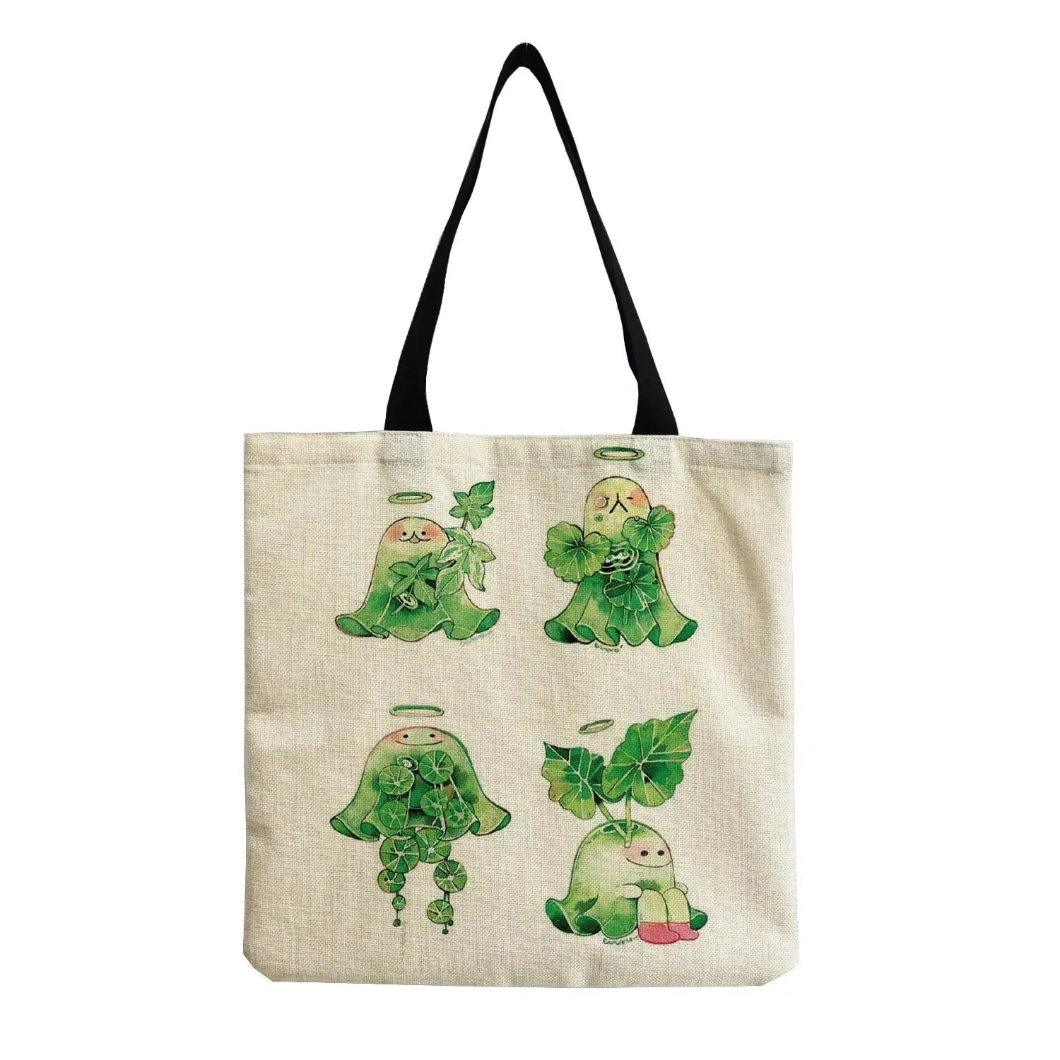 Animal Printed Cartoon Black Cat Tote Fashion Outdoor Women Shoulder Bag Eco Friendly High Capacity Portable Shopping Handbags - Chic Cart