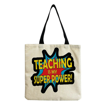 Shopper Bags Outdoor High Capacity Foldable Customizable Bag Eco Friendly Shoulder Bag Portable School Teacher Gift - Chic Cart