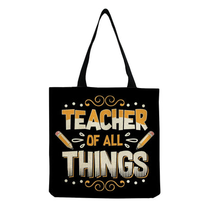 Shopper Bags Outdoor High Capacity Foldable Customizable Bag Eco Friendly Shoulder Bag Portable School Teacher Gift - Chic Cart