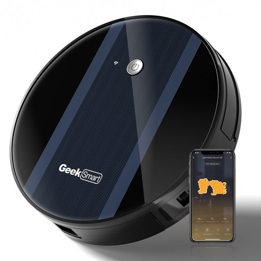Geek Smart Robot Vacuum Cleaner G6 Plus, Ultra - Thin, 1800Pa Strong Suction, Automatic Self - Charging, Wi - Fi Connectivity, App Control, Custom Cleaning, Great For Hard Floors To Carpets.Ban On Amazon - Chic Cart
