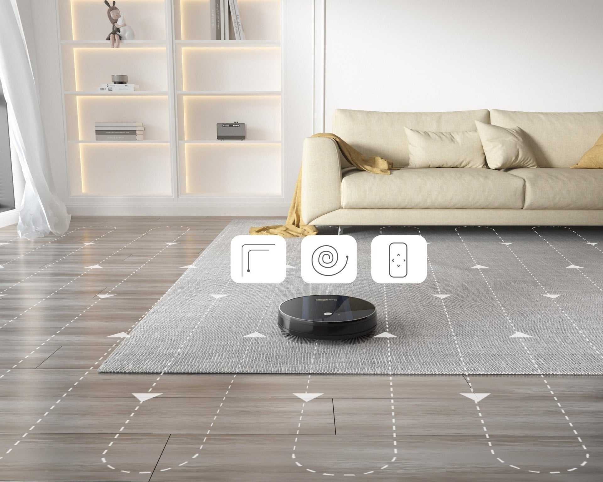 Geek Smart Robot Vacuum Cleaner G6 Plus, Ultra - Thin, 1800Pa Strong Suction, Automatic Self - Charging, Wi - Fi Connectivity, App Control, Custom Cleaning, Great For Hard Floors To Carpets.Ban On Amazon - Chic Cart