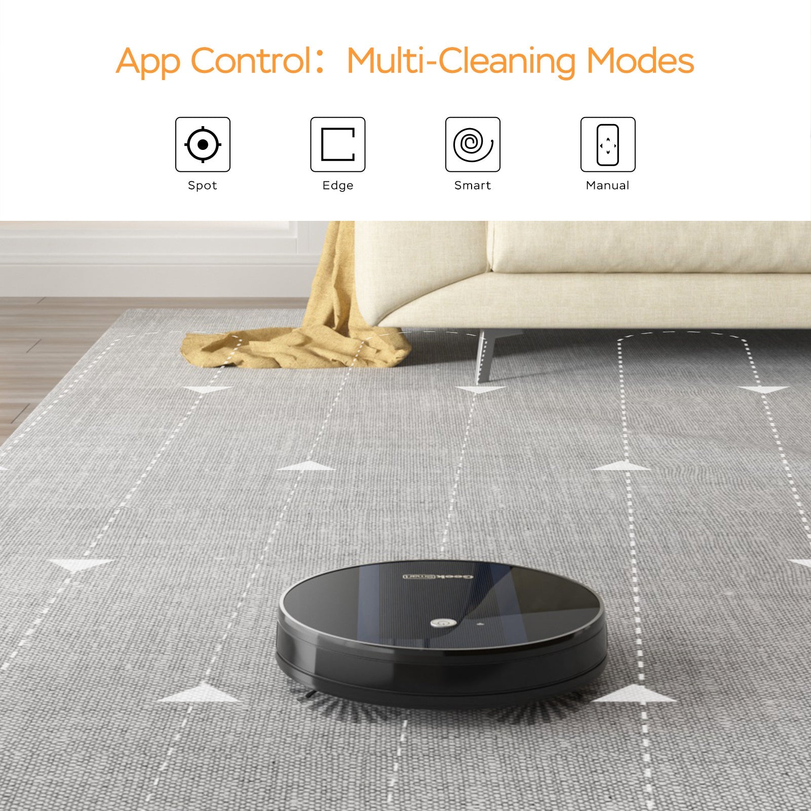 Geek Smart Robot Vacuum Cleaner G6 Plus, Ultra - Thin, 1800Pa Strong Suction, Automatic Self - Charging, Wi - Fi Connectivity, App Control, Custom Cleaning, Great For Hard Floors To Carpets.Ban On Amazon - Chic Cart