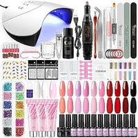 COSCELIA MAnicure Acrylic Nail Kit with Nail Drill and U V Light for Beginners Professional Acrylic Powder Glitter Powder Set - Chic Cart 