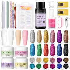 COSCELIA MAnicure Acrylic Nail Kit with Nail Drill and U V Light for Beginners Professional Acrylic Powder Glitter Powder Set - Chic Cart 