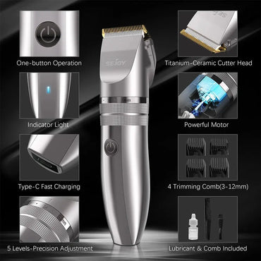 SEJOY Hair Trimmer for Men Hair Clippers for Barbers Electric Trimmer Rechargeable Cordless Shaver (OiI Not Included)） - Chic Cart  AMI Cart