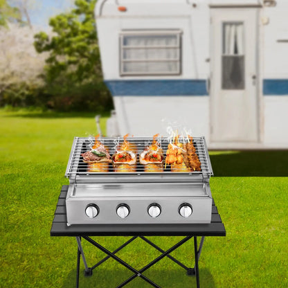 BBQ Propane Gas Stove Grill Stainless Steel Patio Garden Barbecue Grill - Chic Cart 