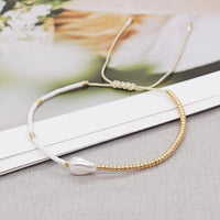 Go2BoHo Faux White Baroque Bracelet Color Contrast Miyuki Seed Beads Adjustable Simple Bracelets for Women Fashion Jewelry Gift - Chic Cart