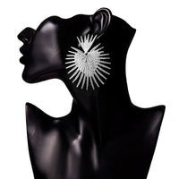 Punk Exaggeration Luxury Big Earrings for Women Vintage Unique Heart Designer Earrings 2023 Statement Drop Earrings Fashion Gift - Chic Cart