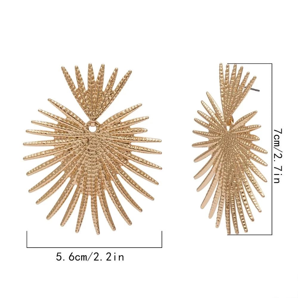 Punk Exaggeration Luxury Big Earrings for Women Vintage Unique Heart Designer Earrings 2023 Statement Drop Earrings Fashion Gift - Chic Cart