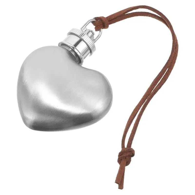 Outdoor Hip Flask Portable Wine Pot Small Hip Flask Heart Shaped Flask Stainless Steel Wine Flask Water Bottle - Chic Cart