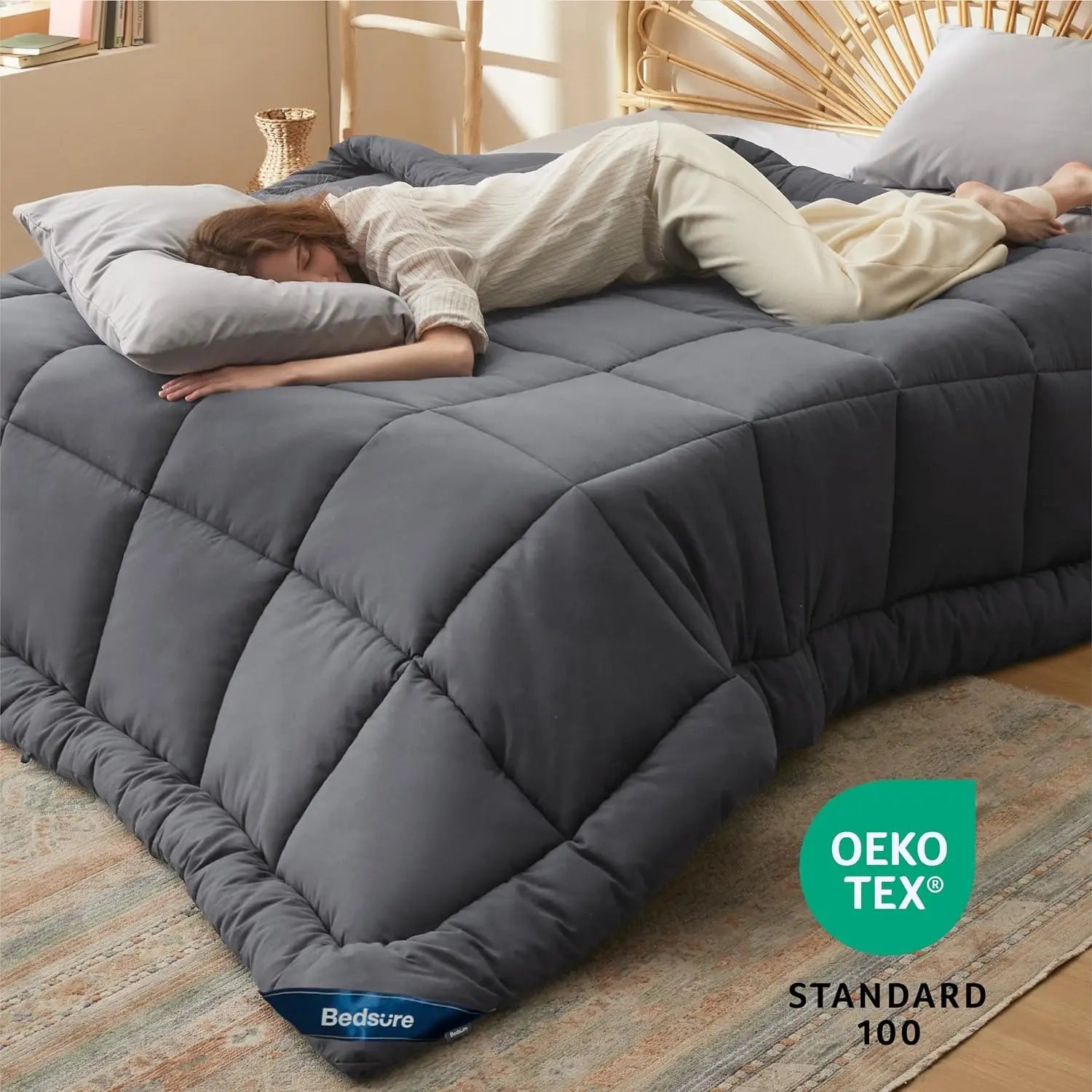 Bedsure Comforter Duvet Insert - Down Alternative Comforter, Quilted All Season Duvet with Corner Tabs, Twin, Full, Queen, King - Chic Cart
