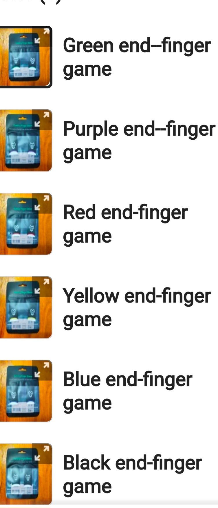 Gaming fingertip gloves