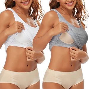 Women' Cotton Tank Tops with Bra Stretch Tank Top Adjustable Basic T-shirts Cami