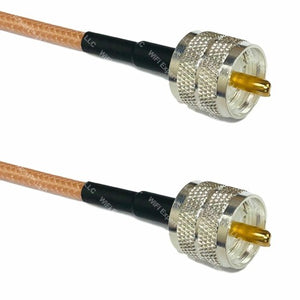USA-CA RG400 PL259 UHF Male to PL259 UHF Male Coaxial RF Pigtail Cable USA Lot