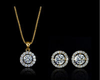women's jewelry set includes earrings and a collar made from alloy